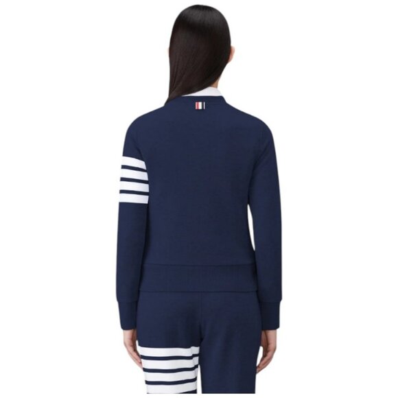 Thom Browne navy blue classic loopback 4-bar sweatshirt size 2 - Picture 4 of 6